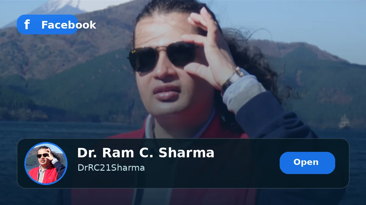 Profile preview for Dr. Ram C. Sharma on Facebook