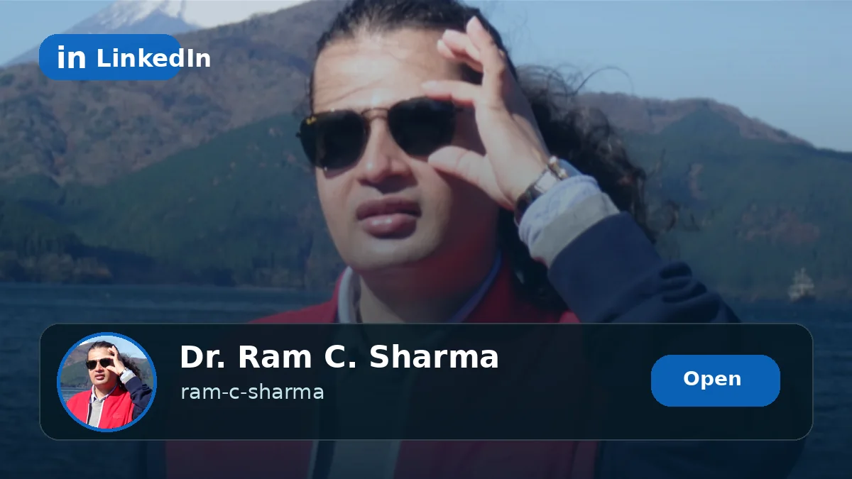 Profile preview for Dr. Ram C. Sharma on LinkedIn