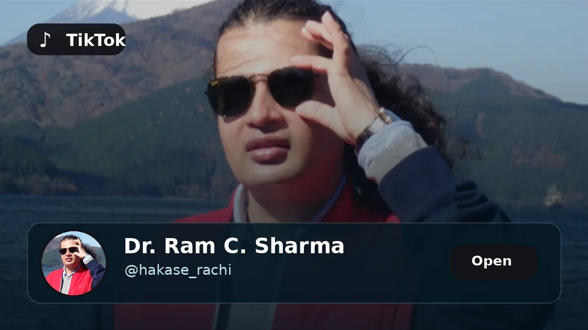 Profile preview for Dr. Ram C. Sharma on TikTok